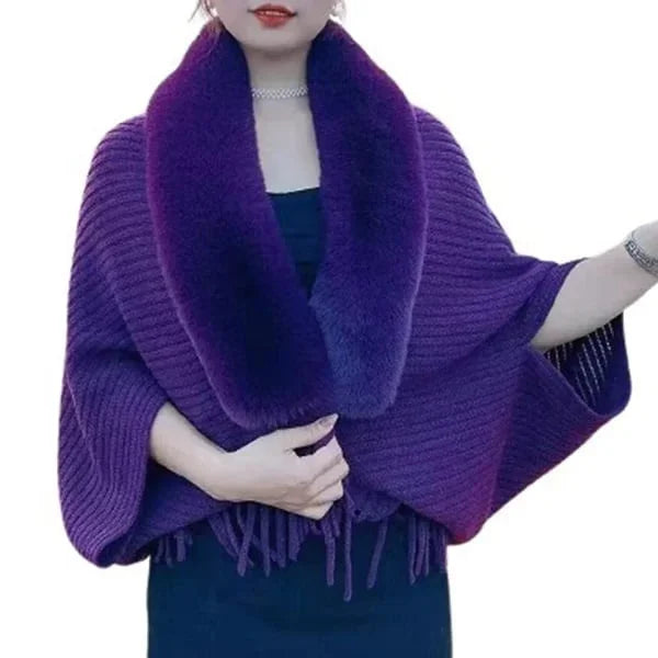 Mantella Donna | Bordo in Pelliccia Sintetica | Elegante e Calda
