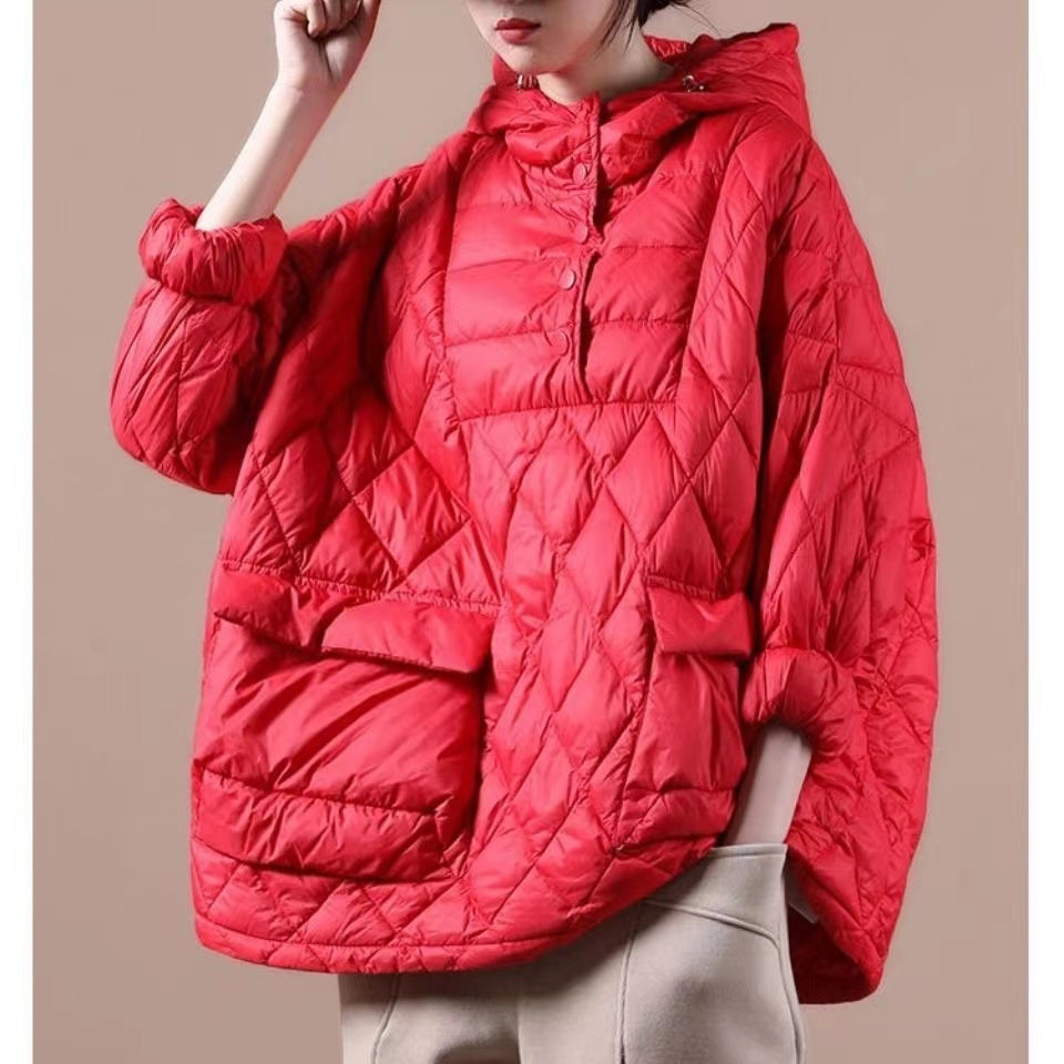 Giacca Trapuntata Oversize con Cappuccio