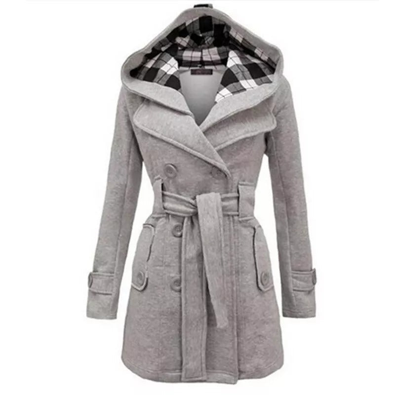 Cappotto con Cappuccio e Cintura