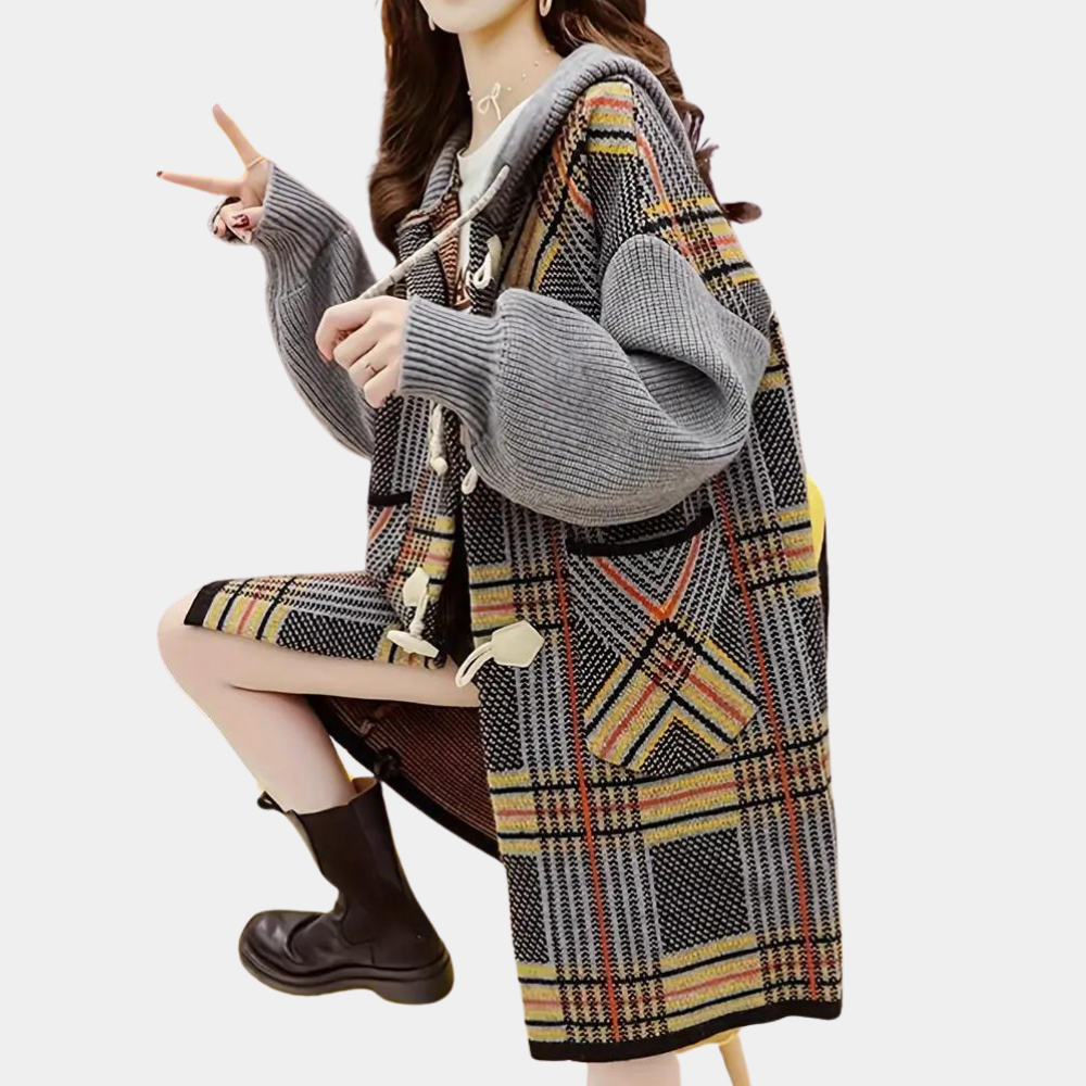 Cappotto Oversize | Motivo a Quadri | Caldo & Sofisticato