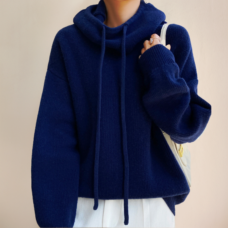 Maglione con cappuccio e coulisse