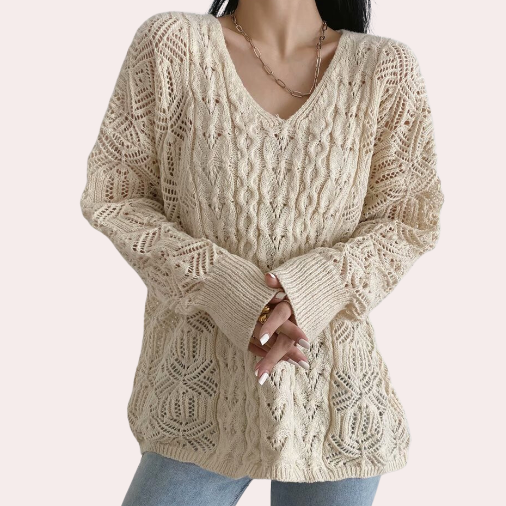 Maglione in Maglia Traforata | Elegante e Leggero | Perfetto per un Look Boho