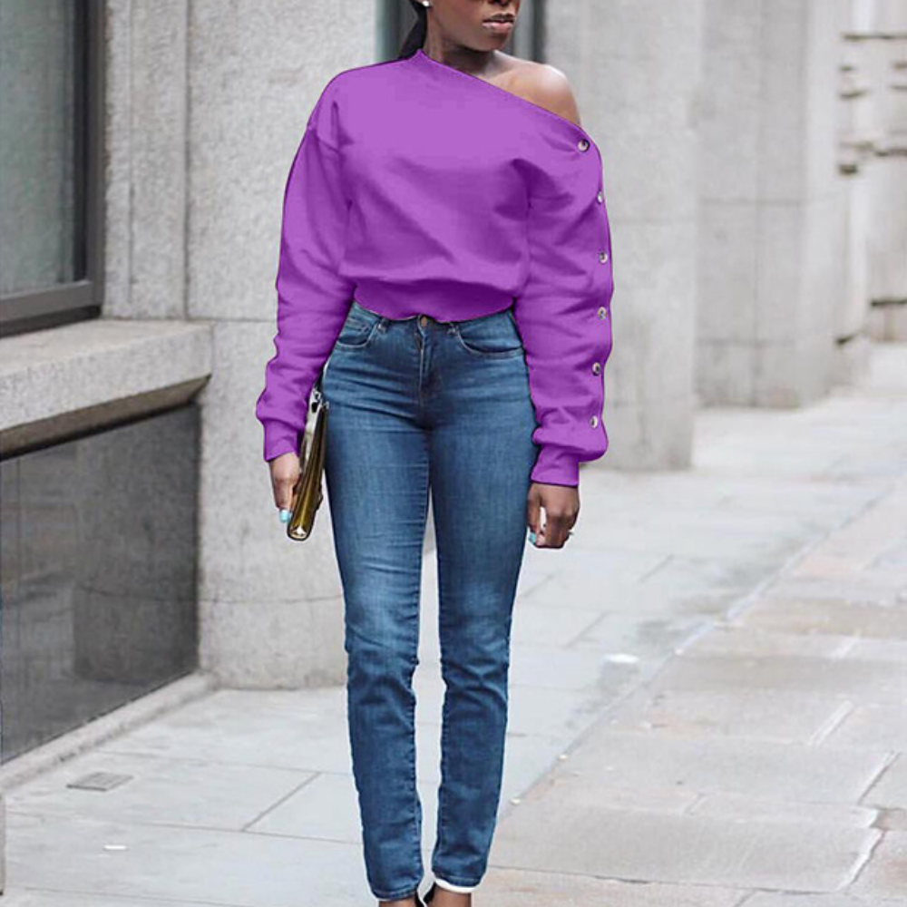 Felpa Monospalla | Elegante e Moderna | Perfetta per un Look Chic