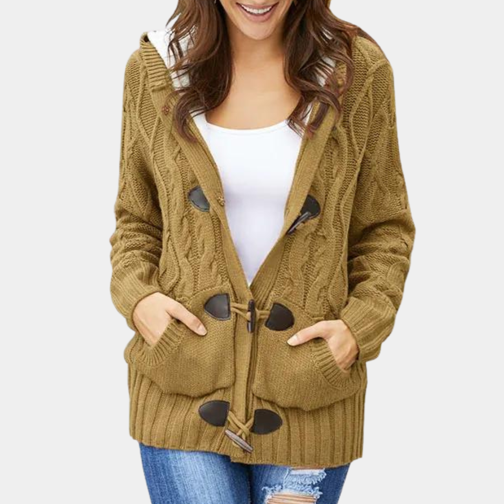 Cardigan con Cappuccio Donna | Maglia Morbida | Stile Casual e Caldo