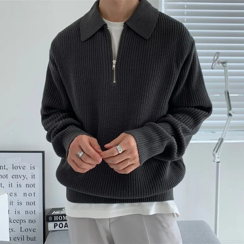 Maglione Zip Casual