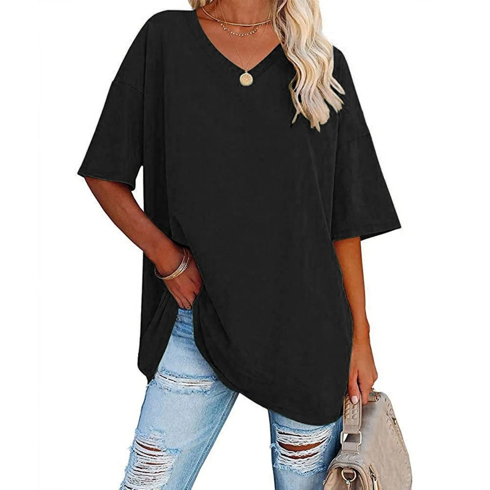 T-shirt Oversize Scollo a V