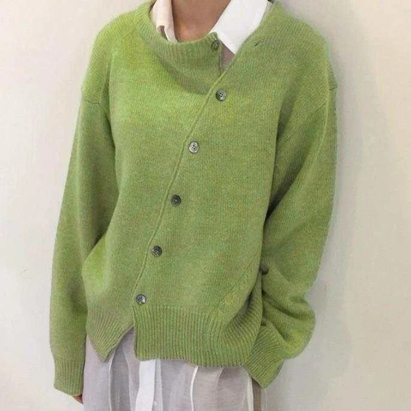 Maglione Asimmetrico con Bottoni