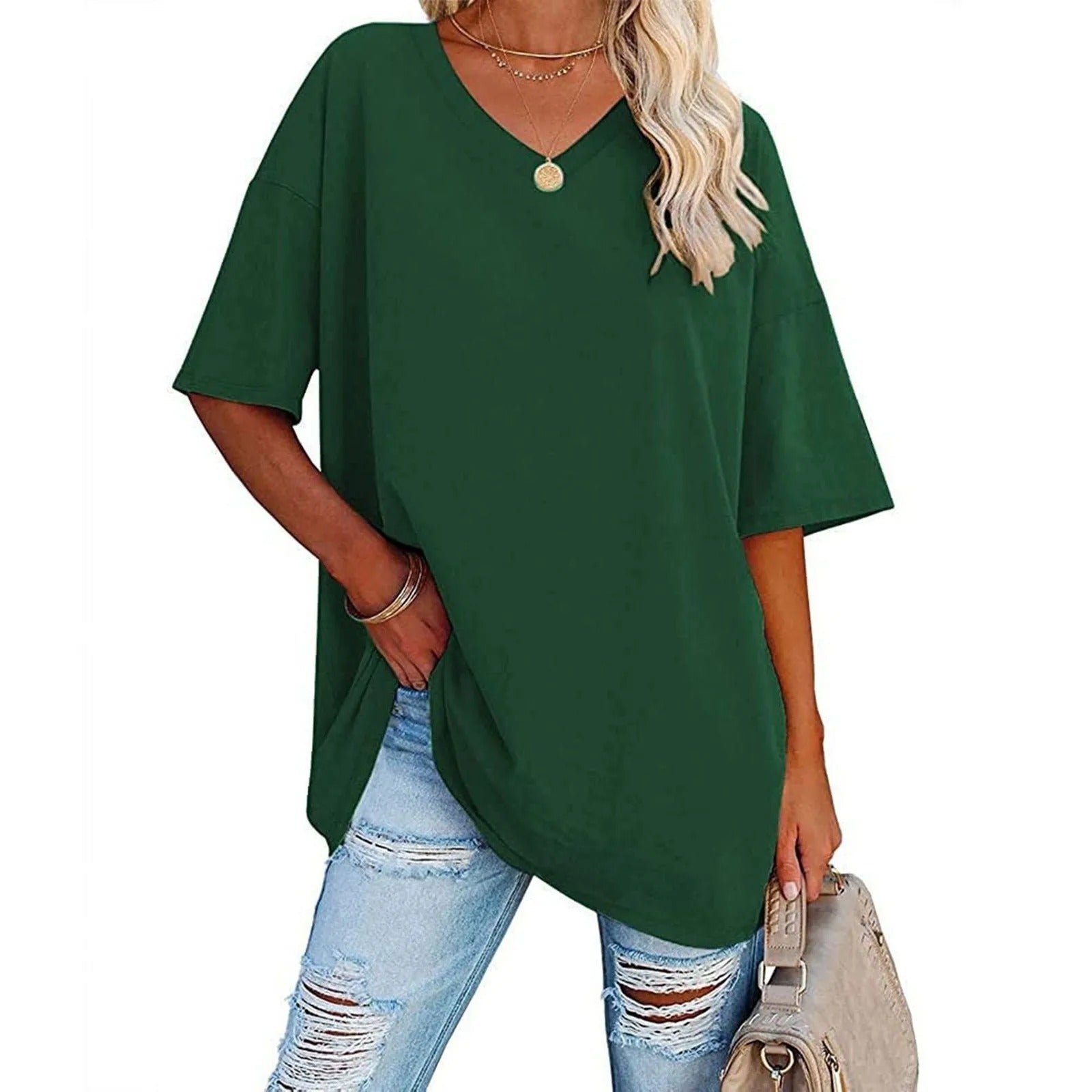 T-shirt Oversize Scollo a V