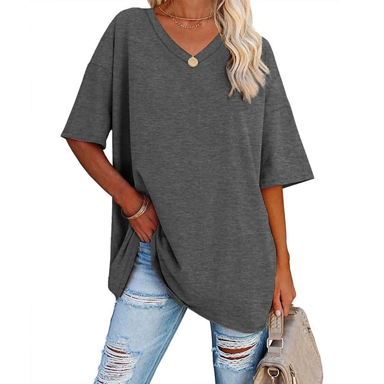 T-shirt Oversize Scollo a V