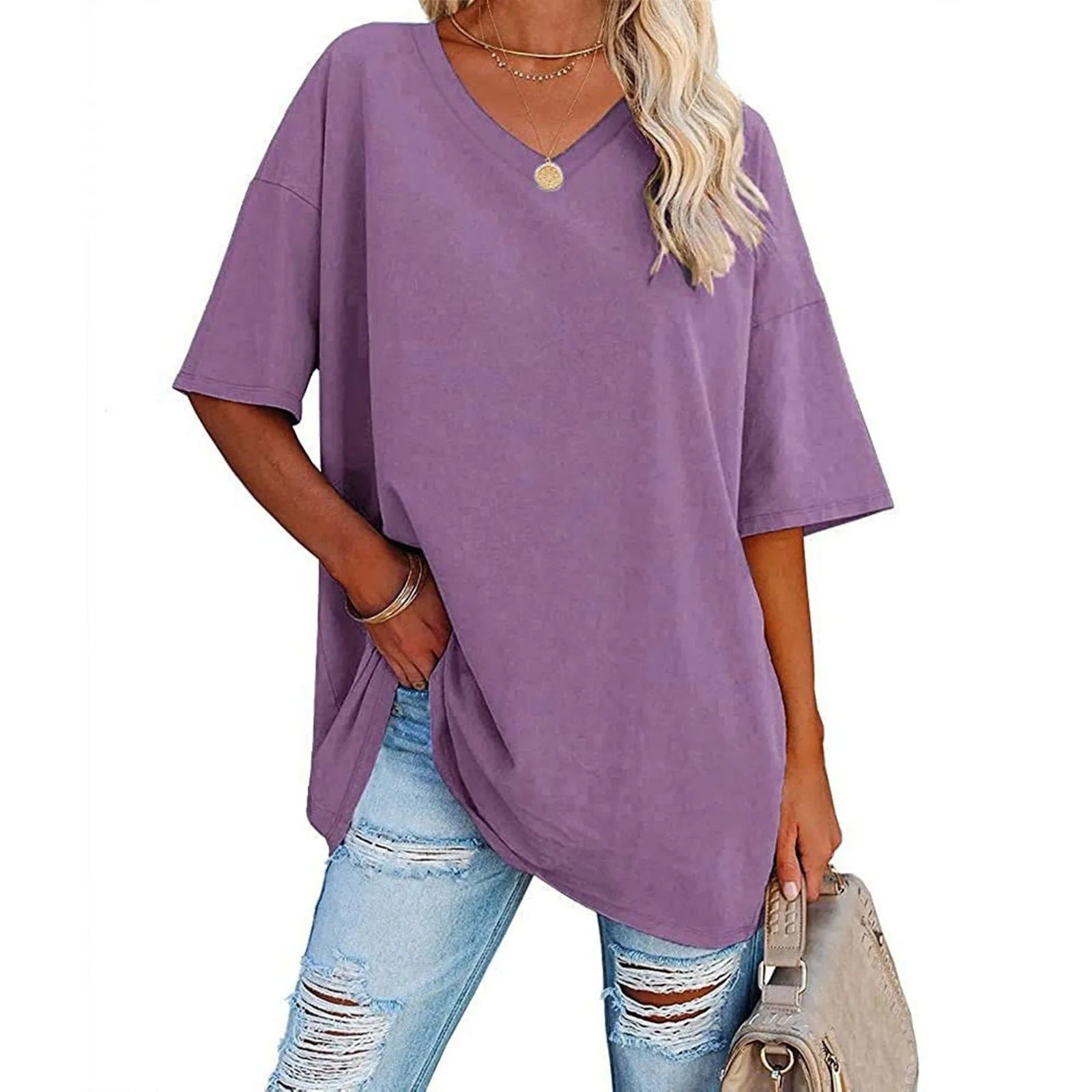 T-shirt Oversize Scollo a V
