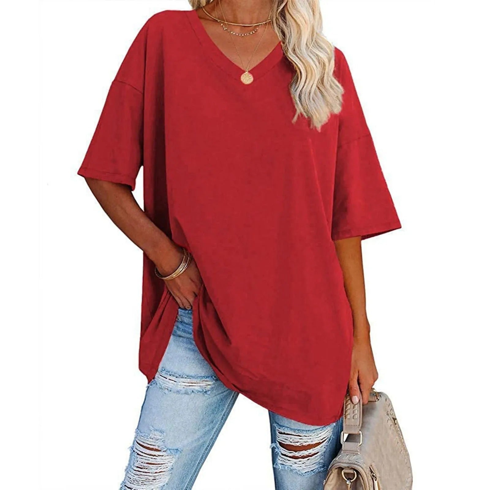 T-shirt Oversize Scollo a V
