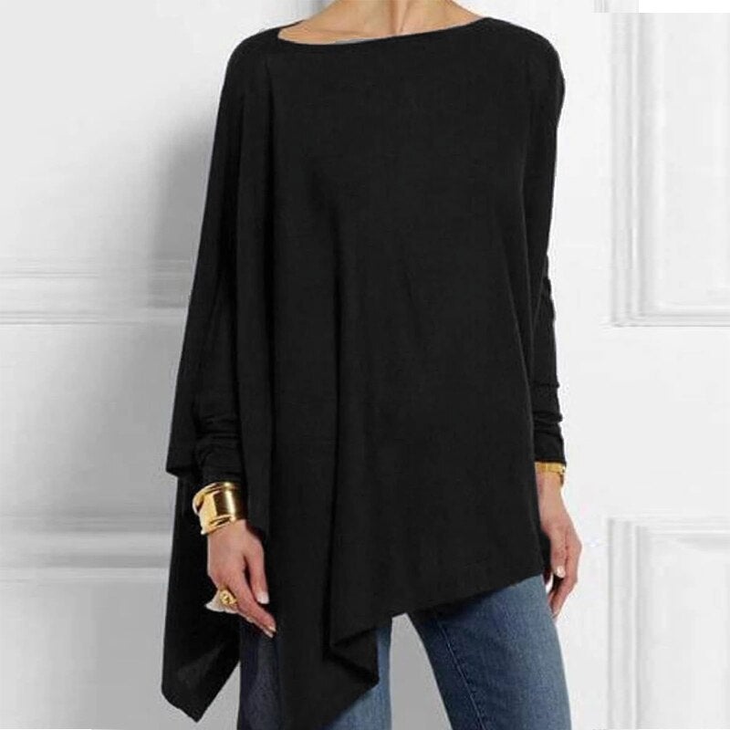 Maglia Asimmetrica Donna | Misto Poliestere | Taglio Oversize