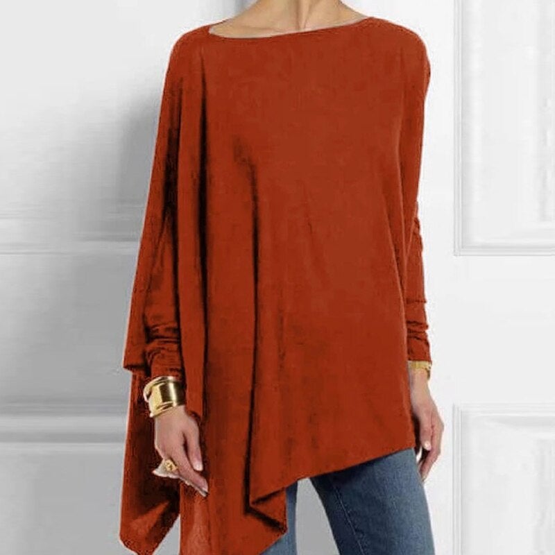 Maglia Asimmetrica Donna | Misto Poliestere | Taglio Oversize