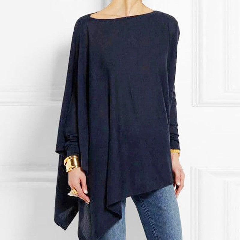 Maglia Asimmetrica Donna | Misto Poliestere | Taglio Oversize